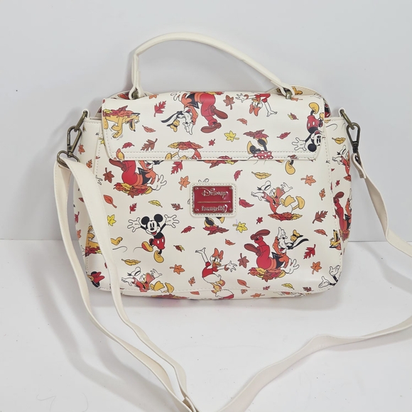 Loungefly Disney Fall Minnie Mouse Crossbody Bag Handbag Purse - Picture 2 of 5